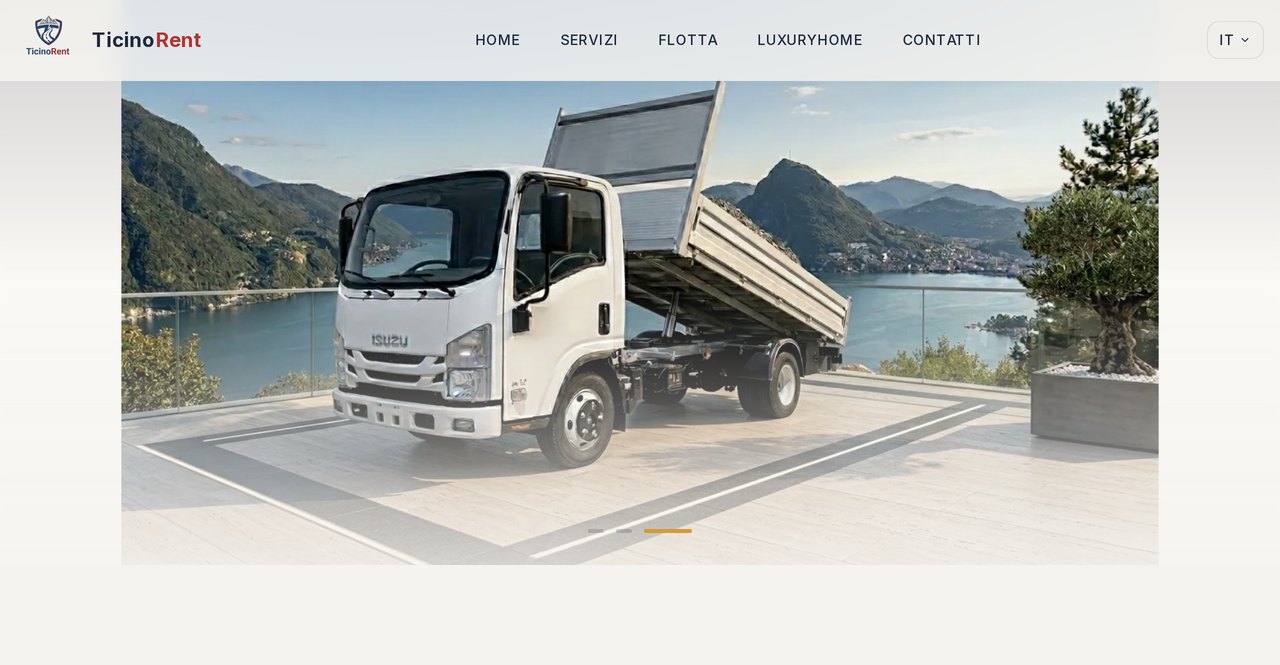 Anteprima della homepage di Ticino Rent