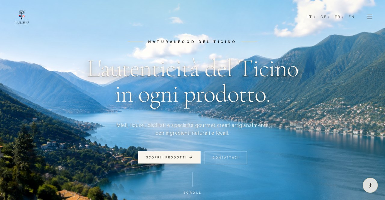Anteprima della homepage di Ticinorganic