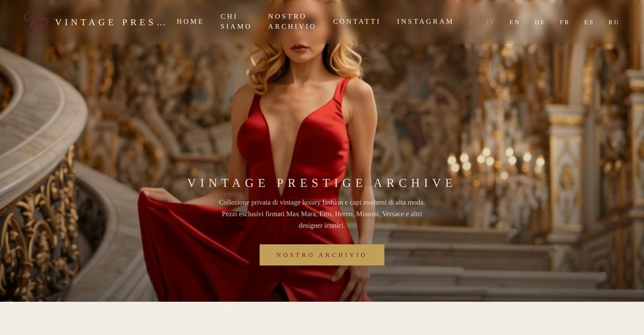 Anteprima della homepage di Vintage Prestige Archive